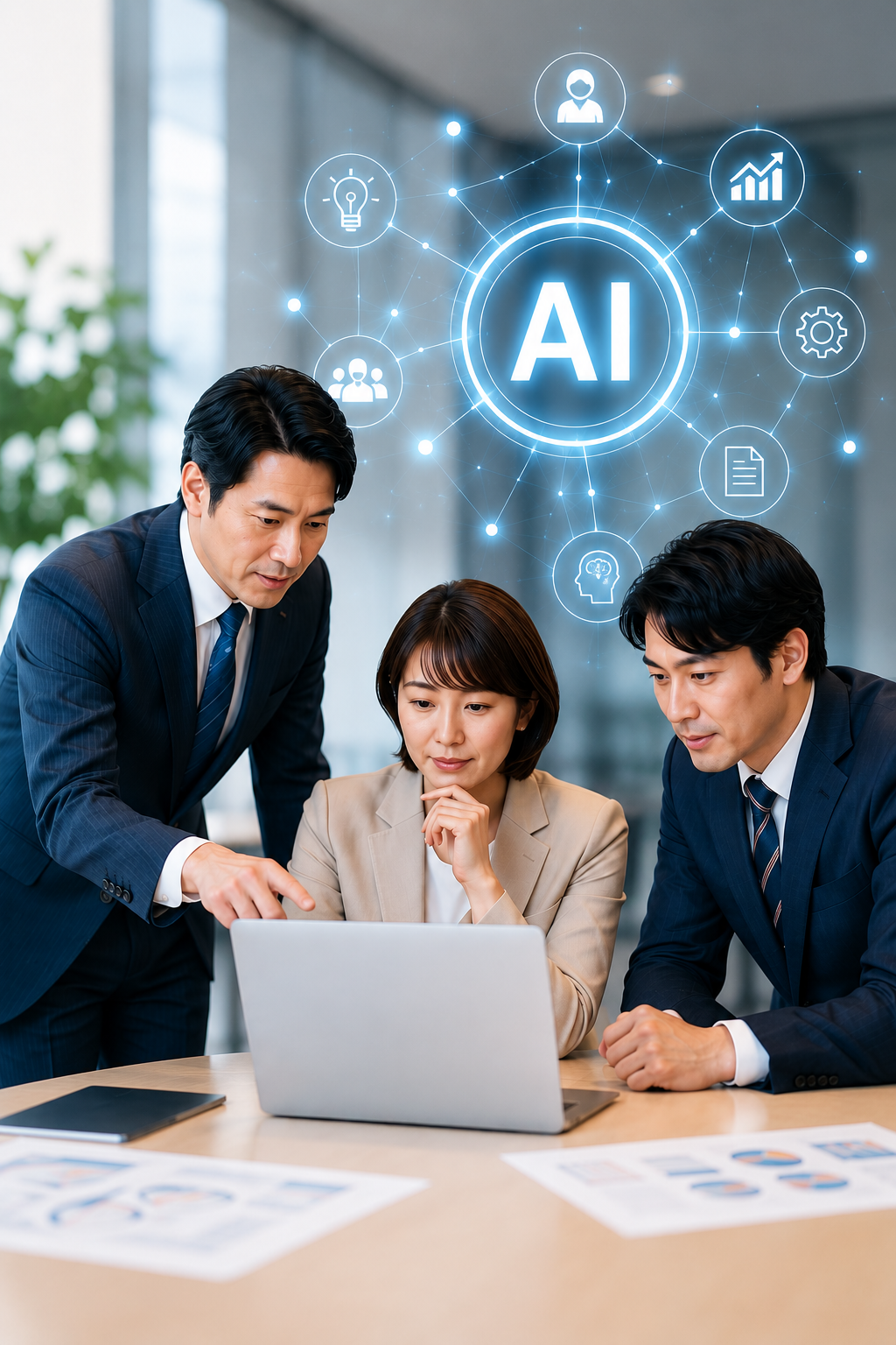 AIを業務に活用するビジネスチーム